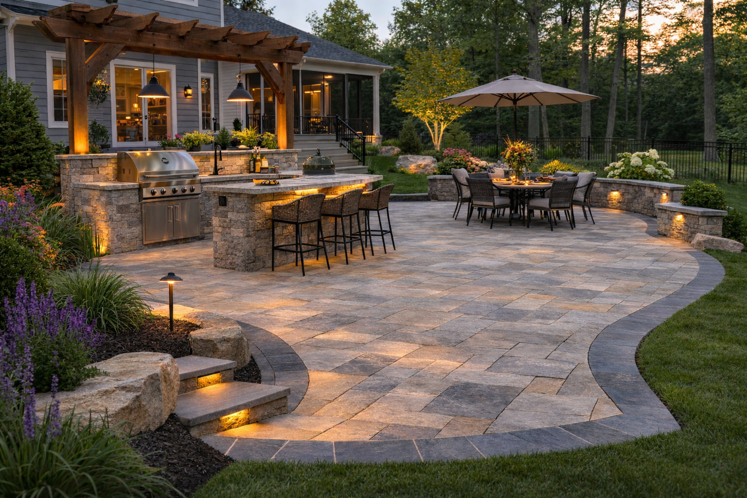 Paver patio installation in Richmond VA