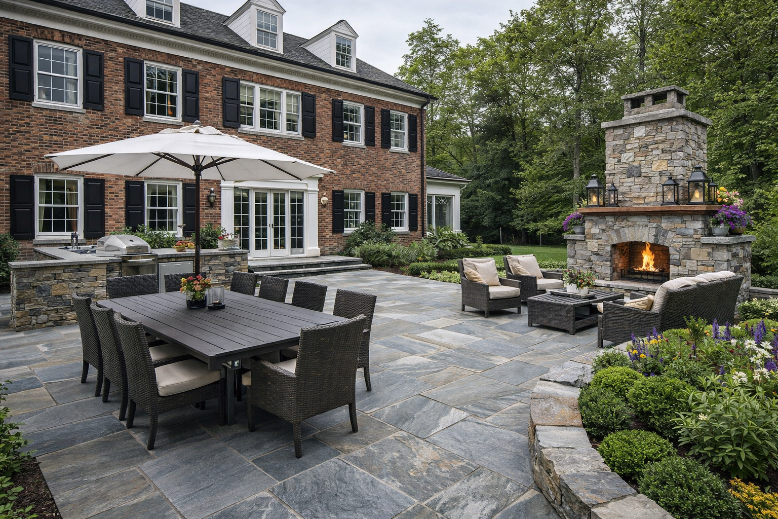 Evergreen Hardscapes outdoor living project